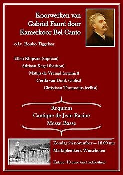 Program 2019 Kamerkoor Bel Canto