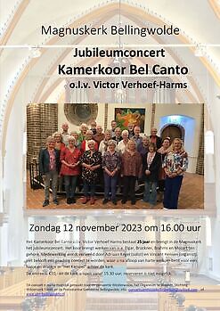 Program 2023 Kamerkoor Bel Canto