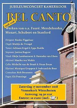 Program 2018 Kamerkoor Bel Canto